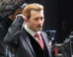 Johnny Depp Goes Blonde On The Set Of 'Mortdecai'